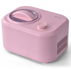 1.1 QT Ice Cream Maker Automatic Frozen Dessert Machine with Spoon-Pink