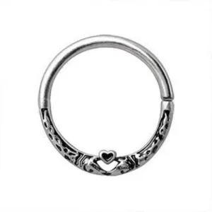 316L Stainless Steel Snake Heart Seamless Ring