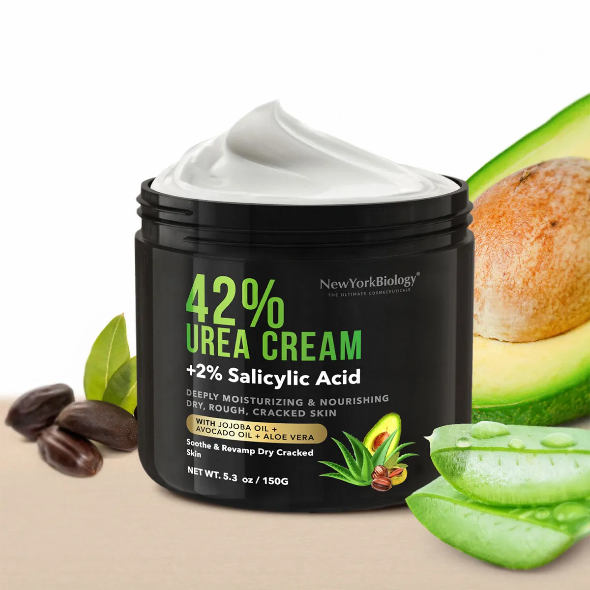 42% Urea Cream  2% Salicylic Acid for Dry, Cracked Skin - 5.3 oz