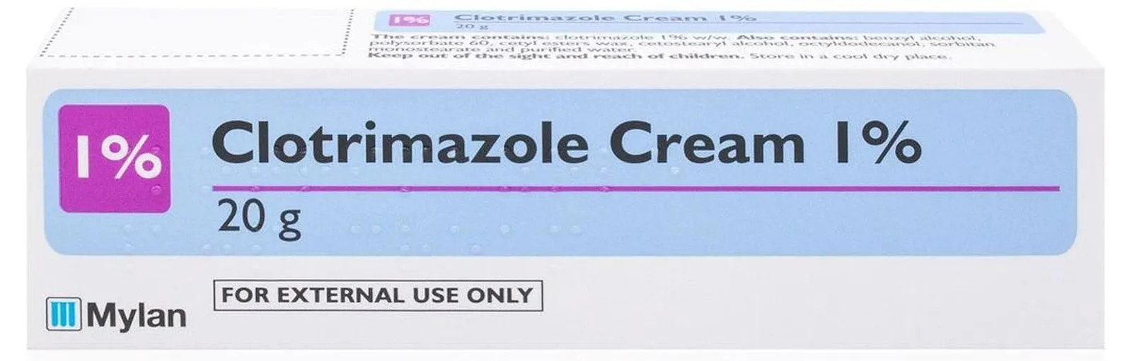 6 x Clotrimazole Cream 1% Fungal Skin Treatment 20g