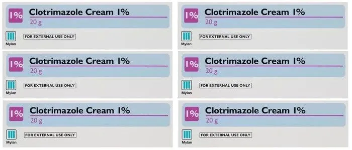 6 x Clotrimazole Cream 1% Fungal Skin Treatment 20g