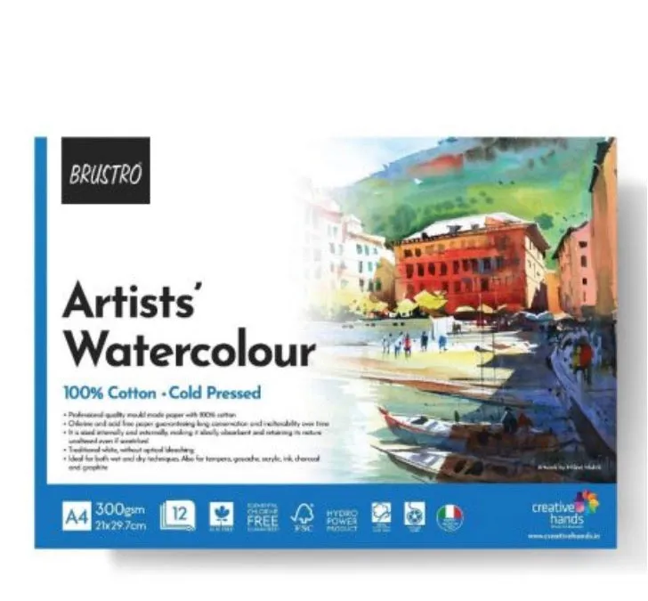 Brustro Artist Watercolour Pad Cold Pressed 300 Gsm