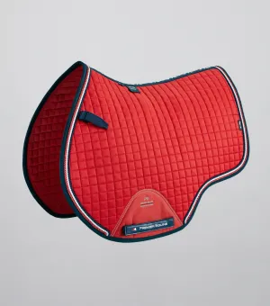 Close Contact European Cotton Saddle Pad - GP/Jump Square Red