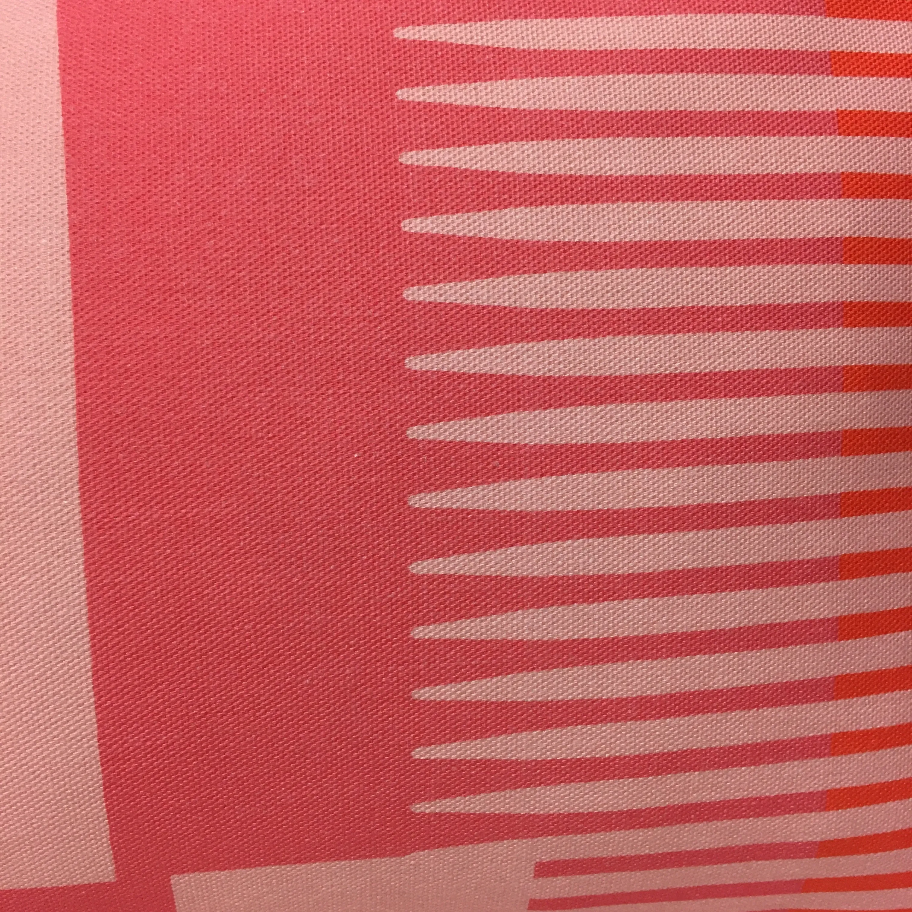 Combed Stripe Cushion - Rose, Orange   blush