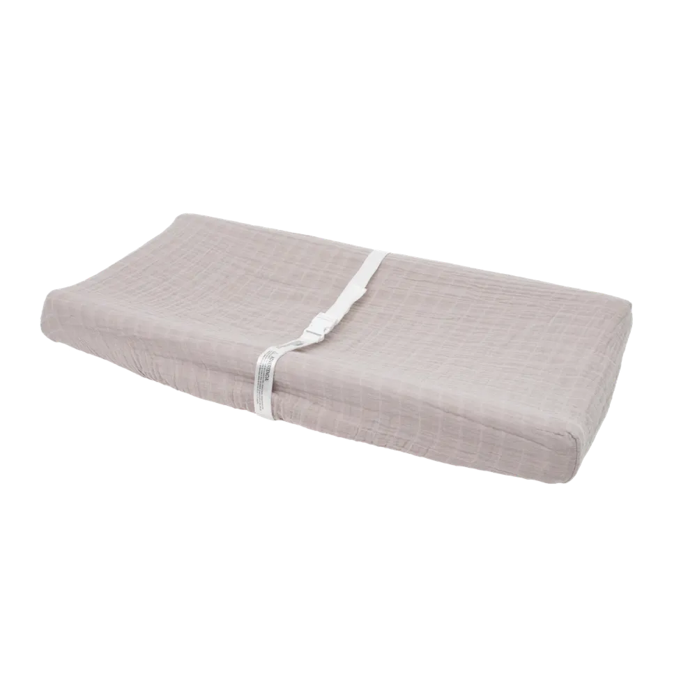 Cotton Muslin Changing Pad Cover - Porpoise