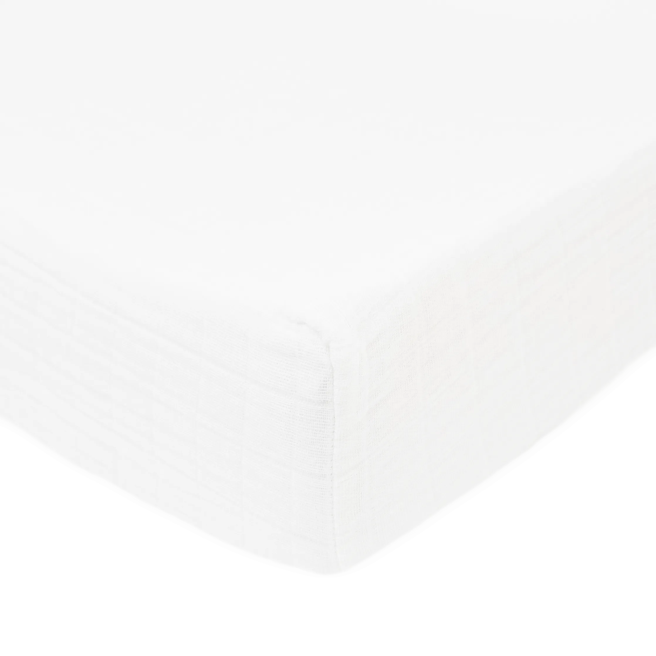 Cotton Muslin Changing Pad Cover - White