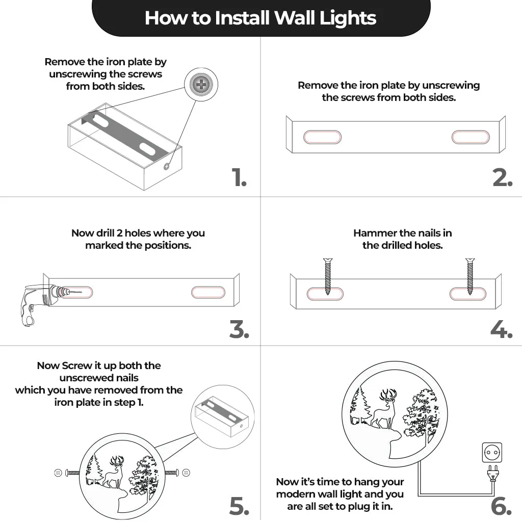 Deer Shade LED Wall Light & Wall  Lamp