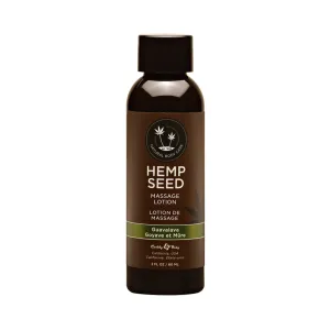 Earthly Body Hemp Seed Massage Lotion - 2 oz Guavalava