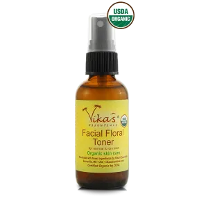 Facial Floral Toner for Dry Skin - USDA Certified Organic