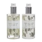 Fresh Linen and Jasmine Hand Wash and Lotion Gift Set