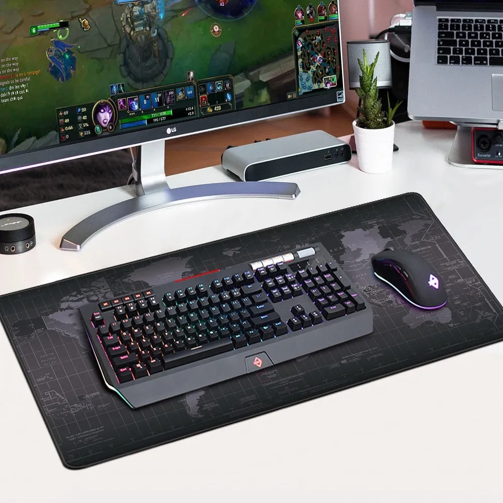 Gaming Mouse Pad - World Map Mouse Pad Gaming Desk Pad