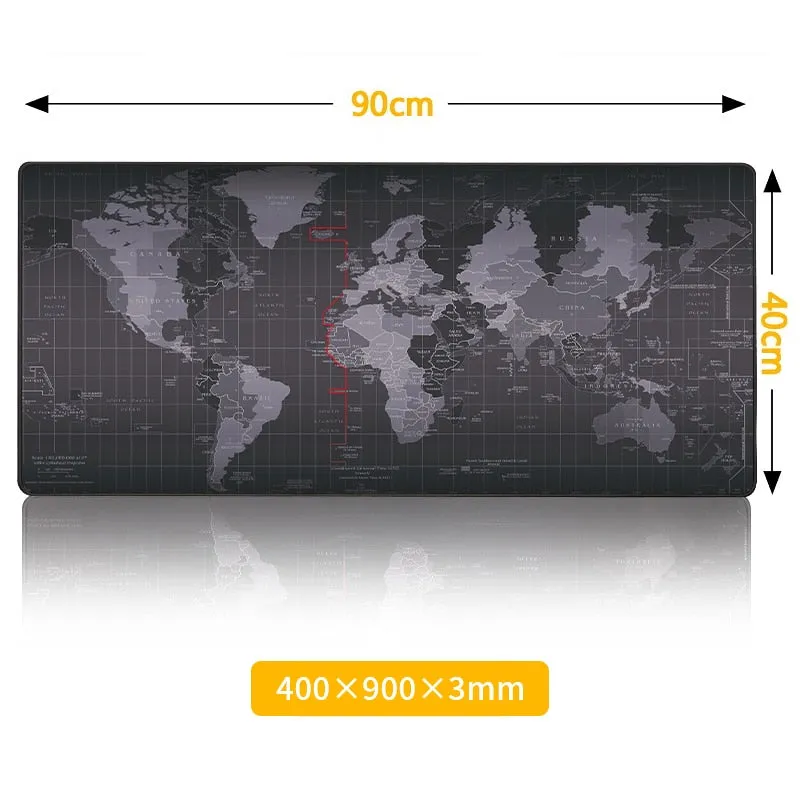 Gaming Mouse Pad - World Map Mouse Pad Gaming Desk Pad