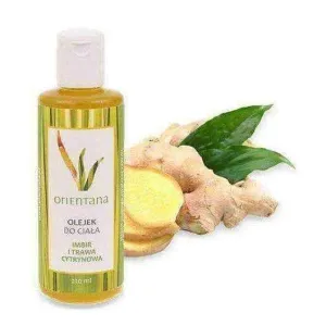 Ginger oil | ORIENTANA Body oil Ginger and Lemongrass 210ml