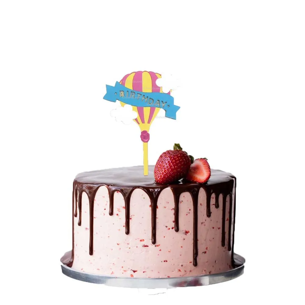 Happy Birthday Cake Toppers Parachute Shape