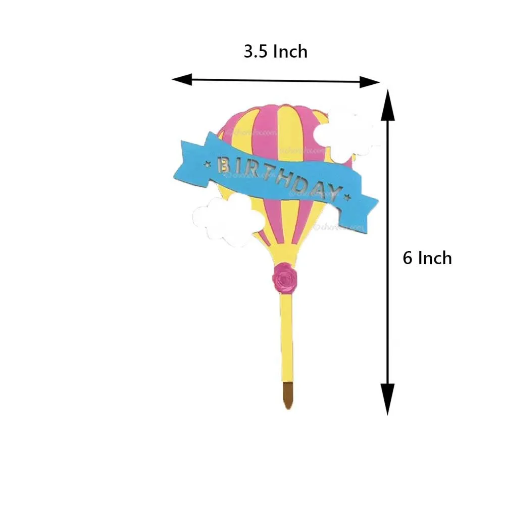 Happy Birthday Cake Toppers Parachute Shape