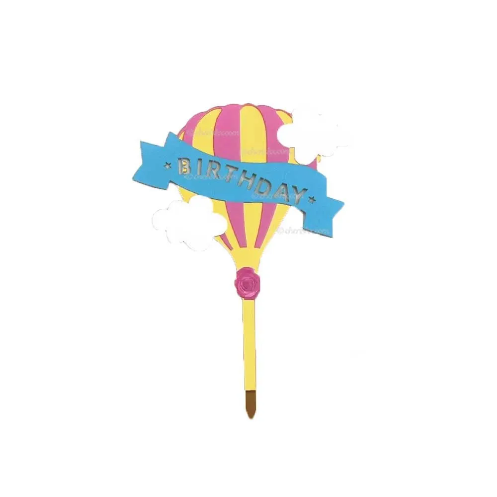 Happy Birthday Cake Toppers Parachute Shape