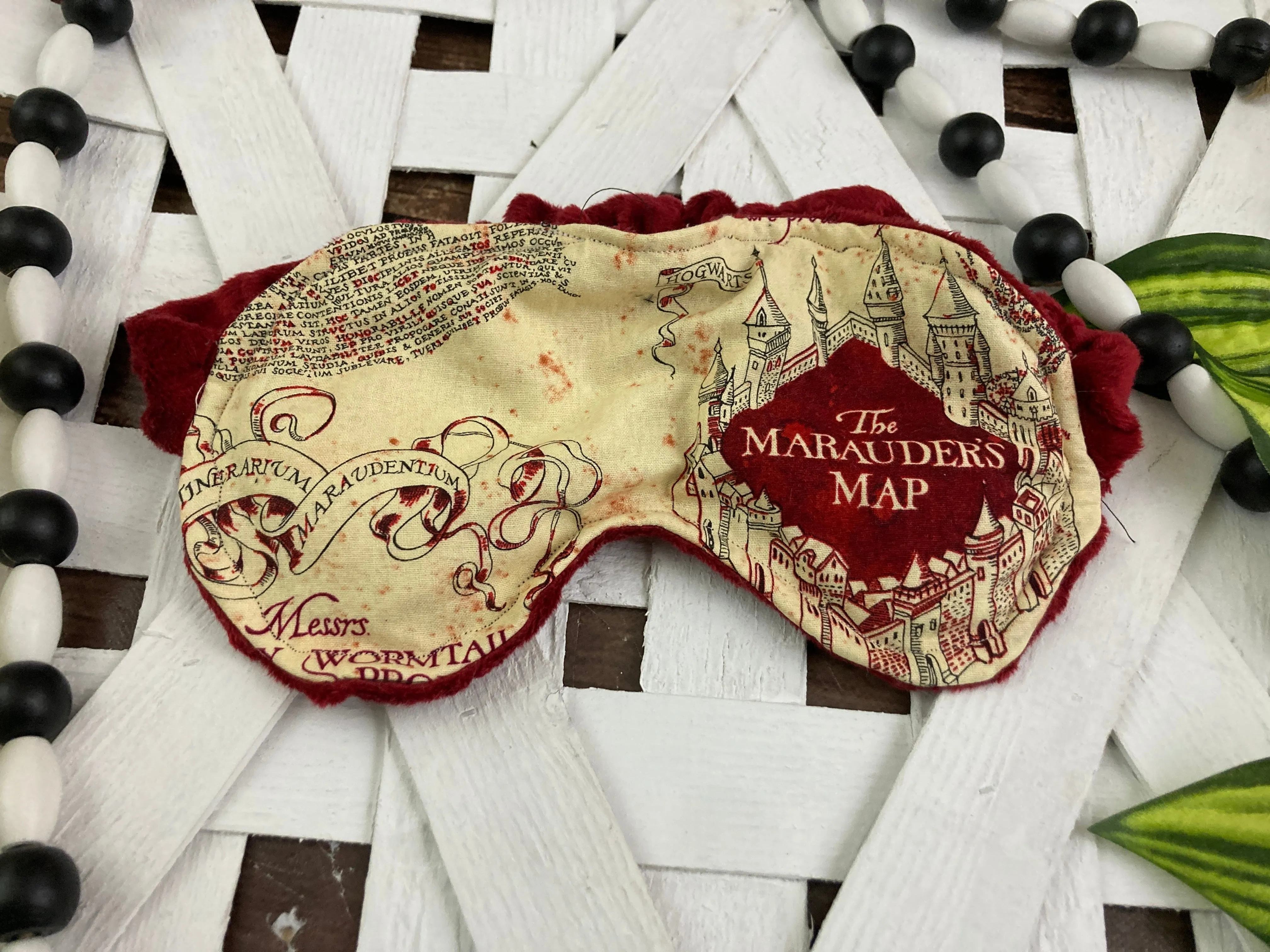 Harry Potter Marauders Map 1/2lb Weighted Eye Mask - Embrace Serenity in Style!