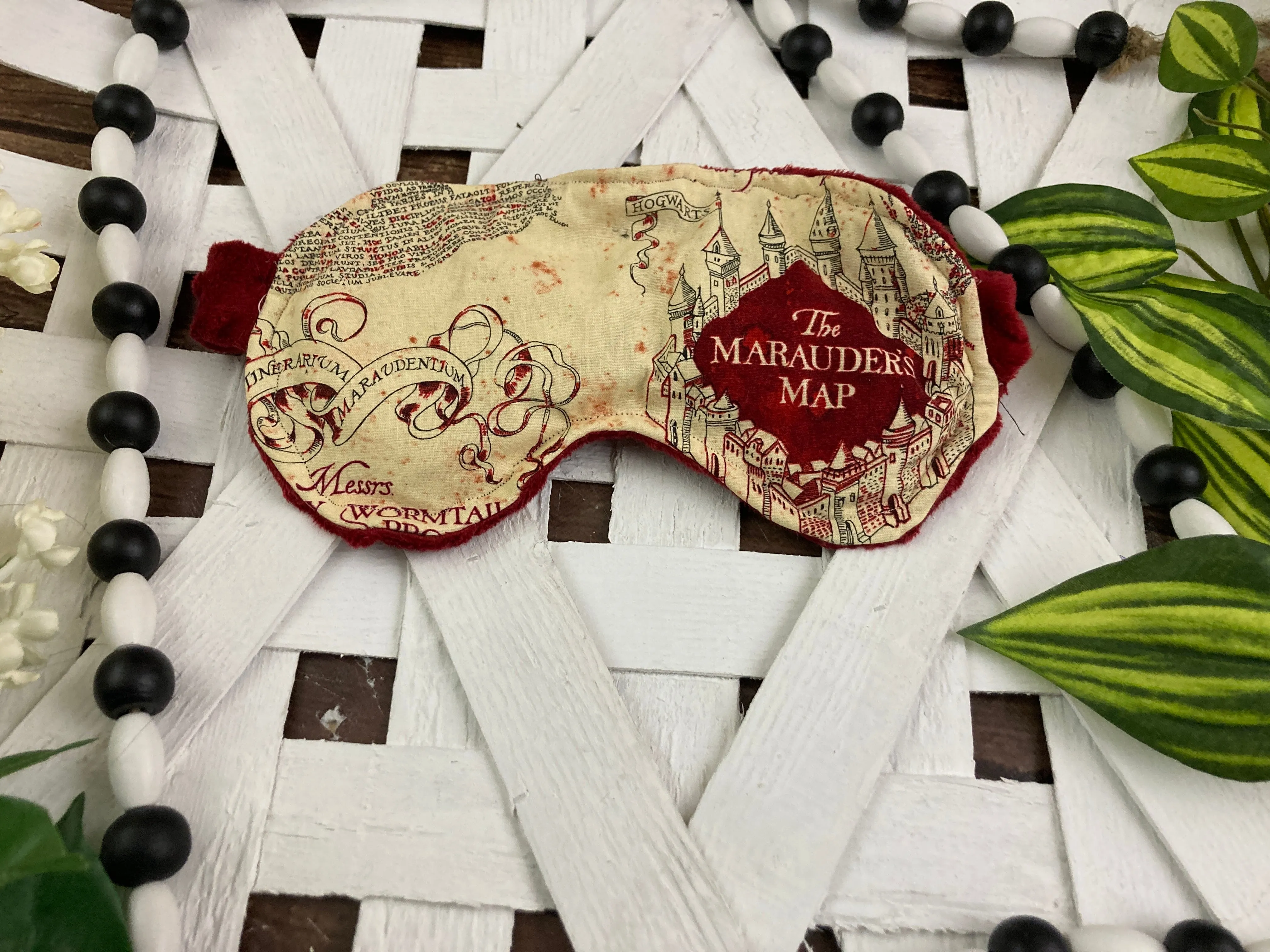 Harry Potter Marauders Map 1/2lb Weighted Eye Mask - Embrace Serenity in Style!