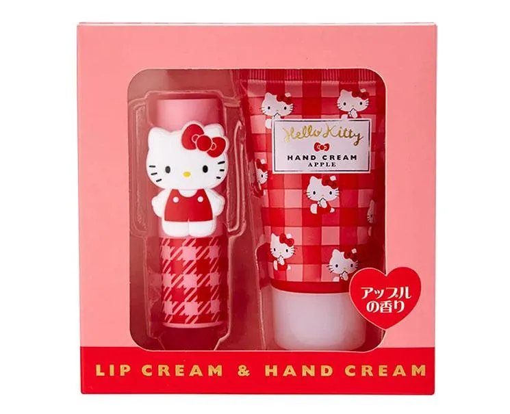 Hello Kitty Lip Balm & Hand Cream Apple Set