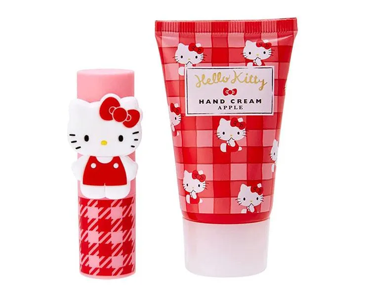 Hello Kitty Lip Balm & Hand Cream Apple Set