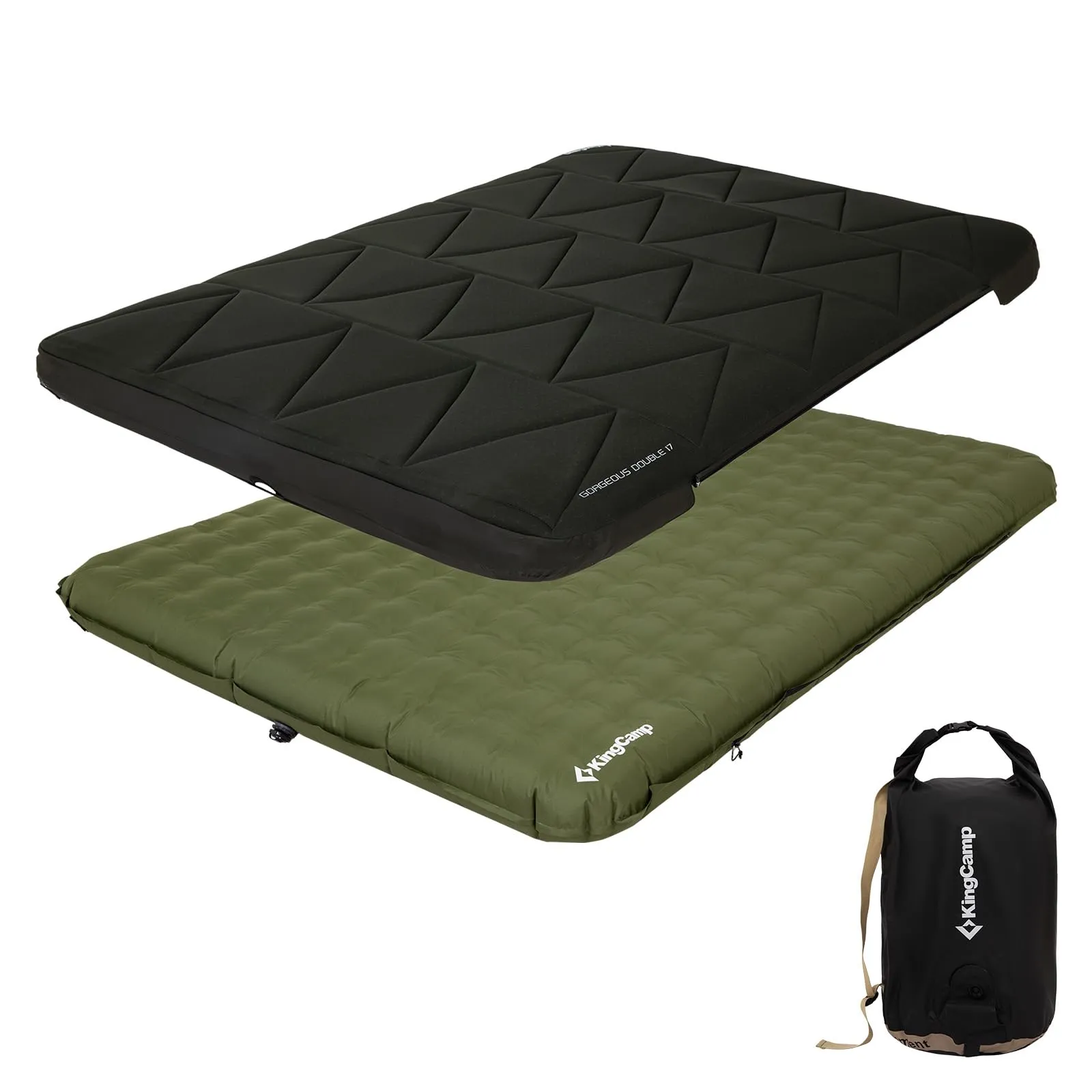 KingCamp GORGEOUS DOUBLE 17 Inflatable Sleeping Pad with Cover