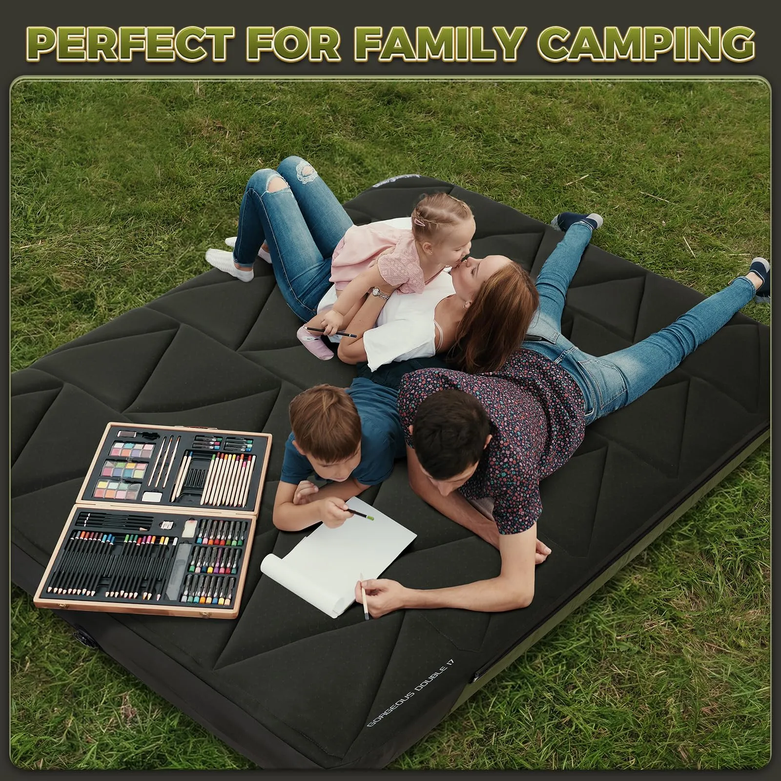 KingCamp GORGEOUS DOUBLE 17 Inflatable Sleeping Pad with Cover