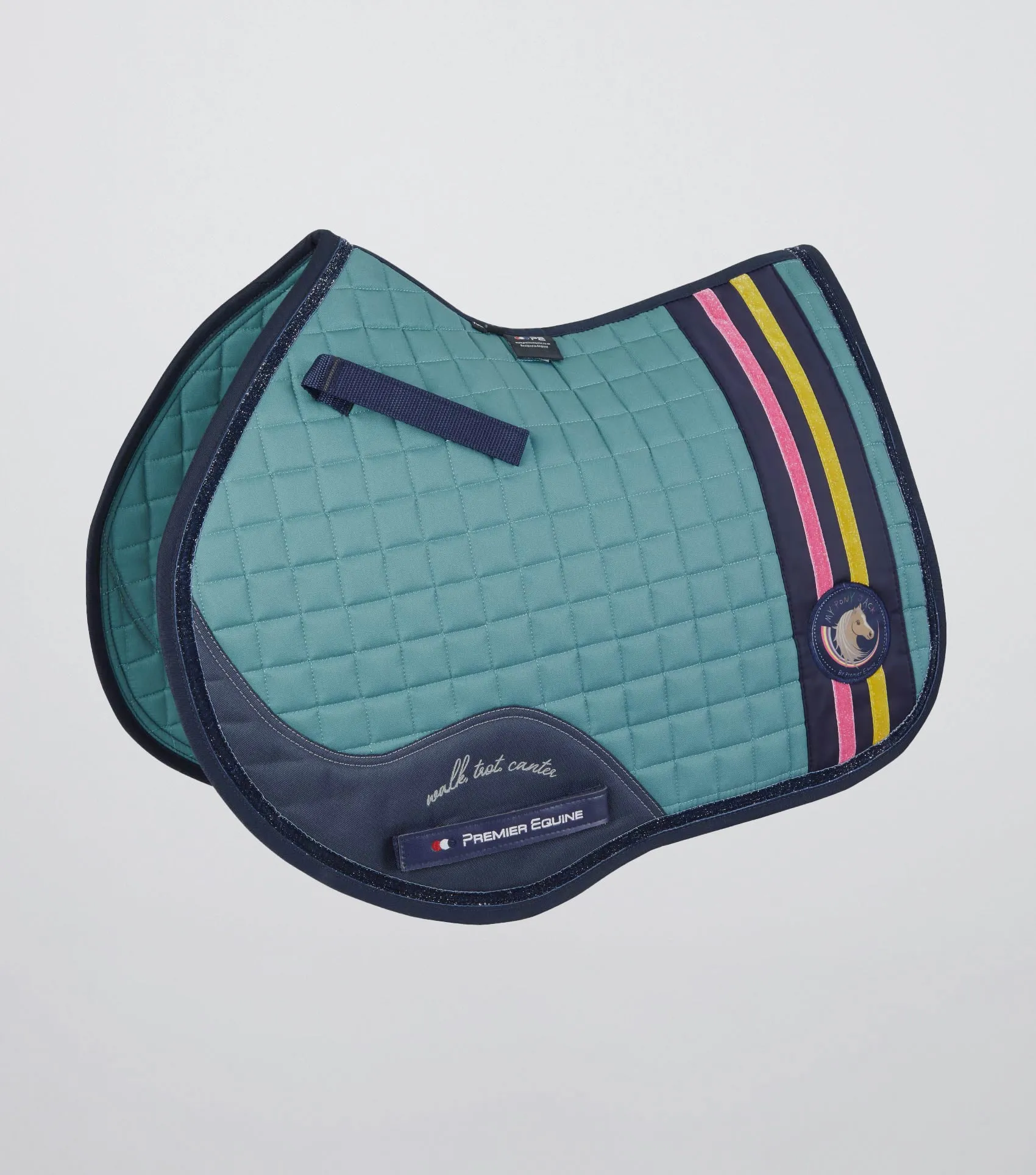 My Pony Jack Cotton GP/Jump Glitter Saddle Pad Turquoise