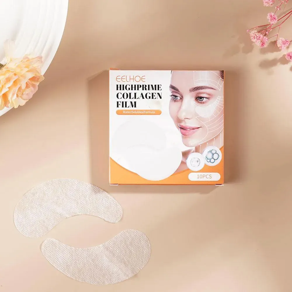 (NET) Collagen Soluble Patches Film Anti Aging Eye Mask 10 pcs