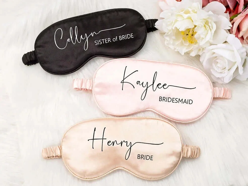 Personalized Satin Sleeping Eye Mask