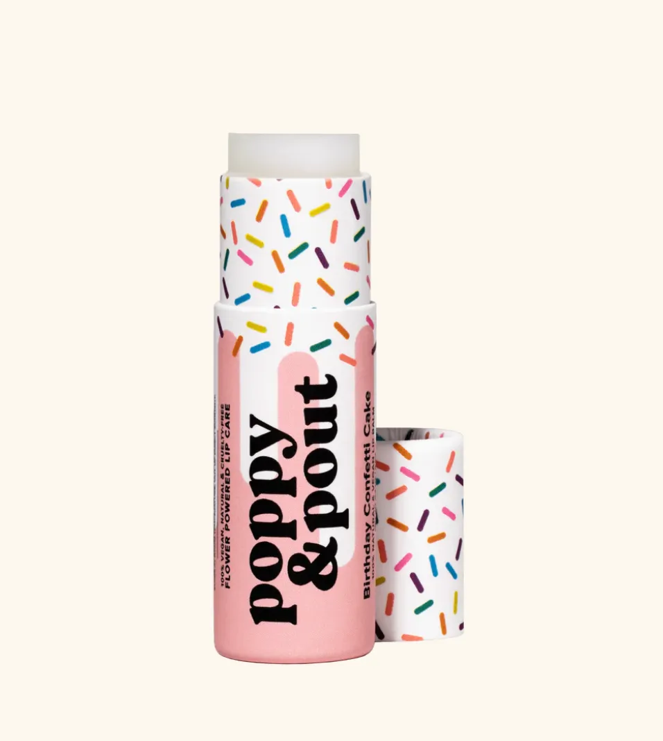 Poppy & Pout Birthday Cake Scented Oil Lip Balms