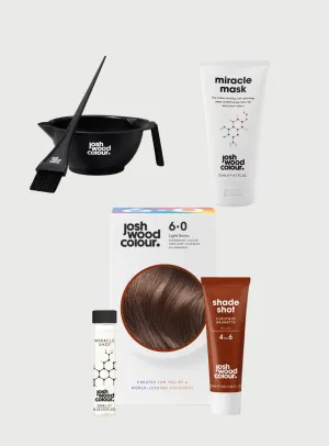 Starter Kit - 6.0 Perm kit, Miracle Shot, Chestnut Shade Shot x 1, Bowl & Brush, Miracle Mask