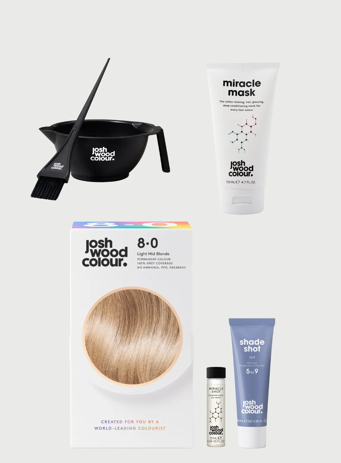 Starter Kit - 8.0 Perm kit, Miracle Shot, Icy Colour Corrector x 1, Bowl & Brush, Miracle Mask